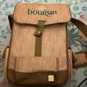 Boursin thermal wine picnic cooler carrier with strap